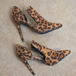 Anne Michelle Brown Leopard Heels